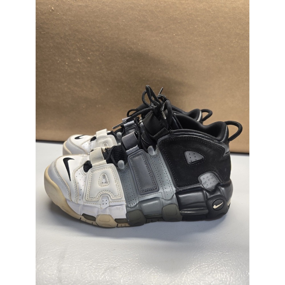 Nike Air More Uptempo Tri-Color Black/White Men Sneakers 921948-002- SZ 8.5